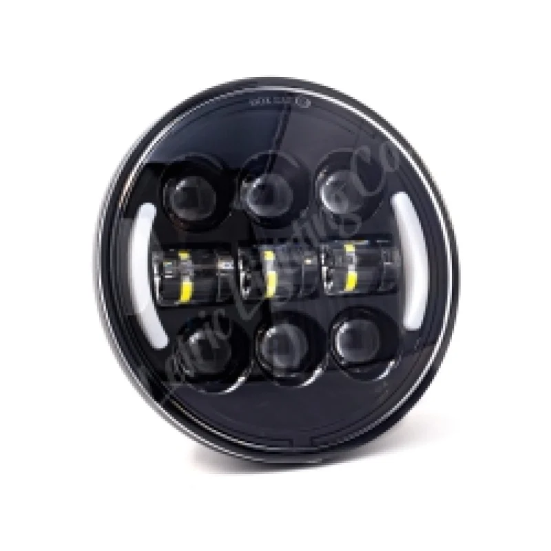 Letric Black 5.75 Inch LED with Integrated Switchback Turn Signals