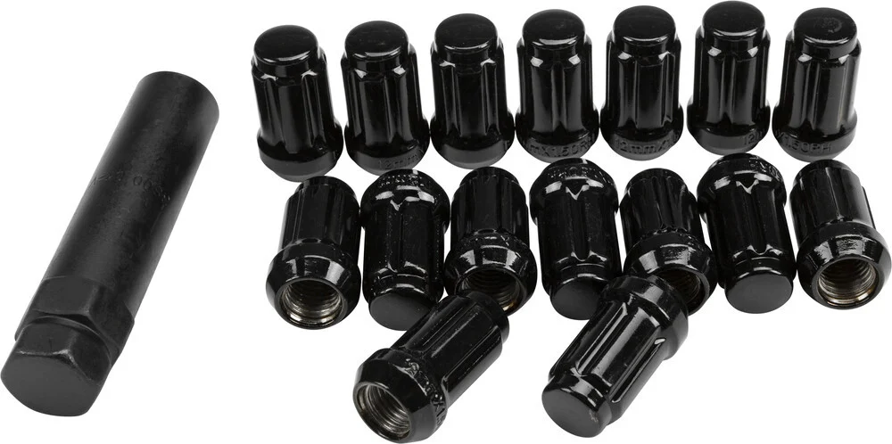 AWC 12MM X 1.50 Lock Style Lug Nuts Black w/ Key - 16/PK