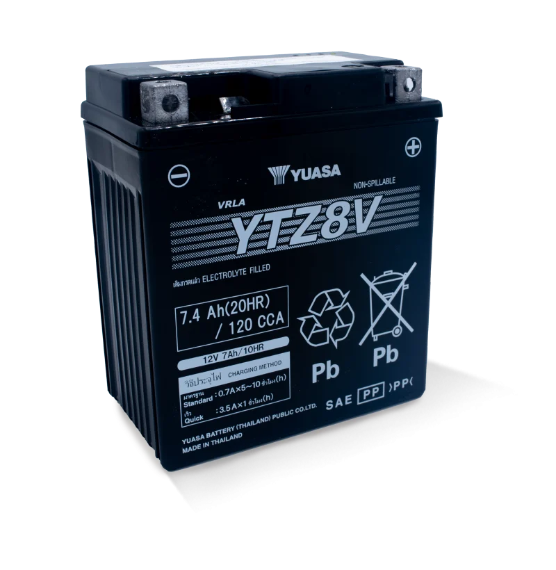 Yuasa YTZ8V Maintenance Free AGM 12-Volt Battery - YUAM728ZV