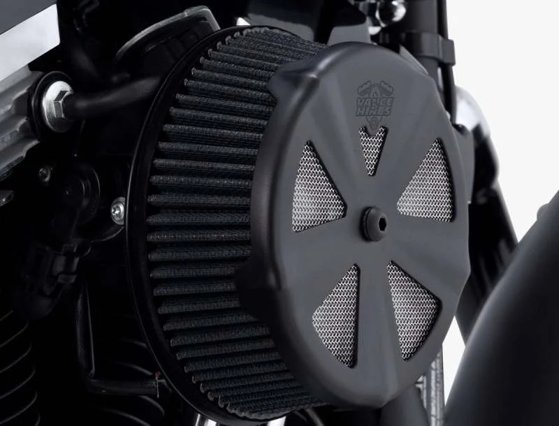 Vance & Hines Black Skullcap Crown Intake Cover - 71019