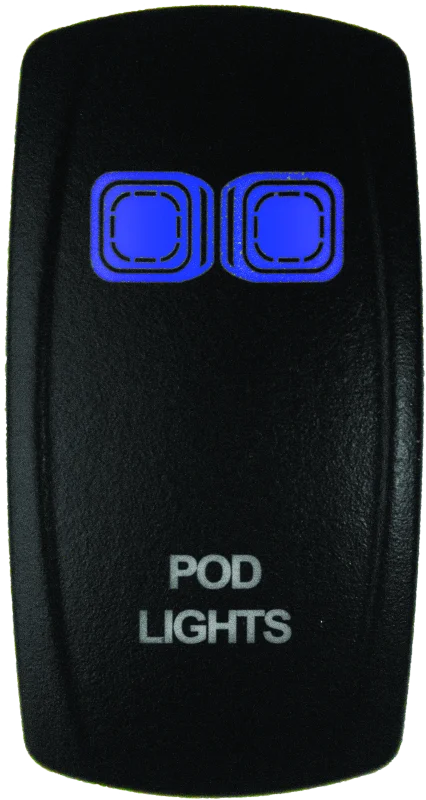 DragonFire Racing Lighted Switch On/Off - Blue
