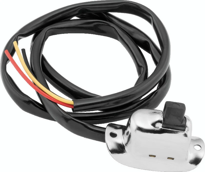 Twin Power 36-69 FL 52-72 XL and Custom Use Chrome Headlight Switch Replaces H-D 70060-29 With Wires - 492581