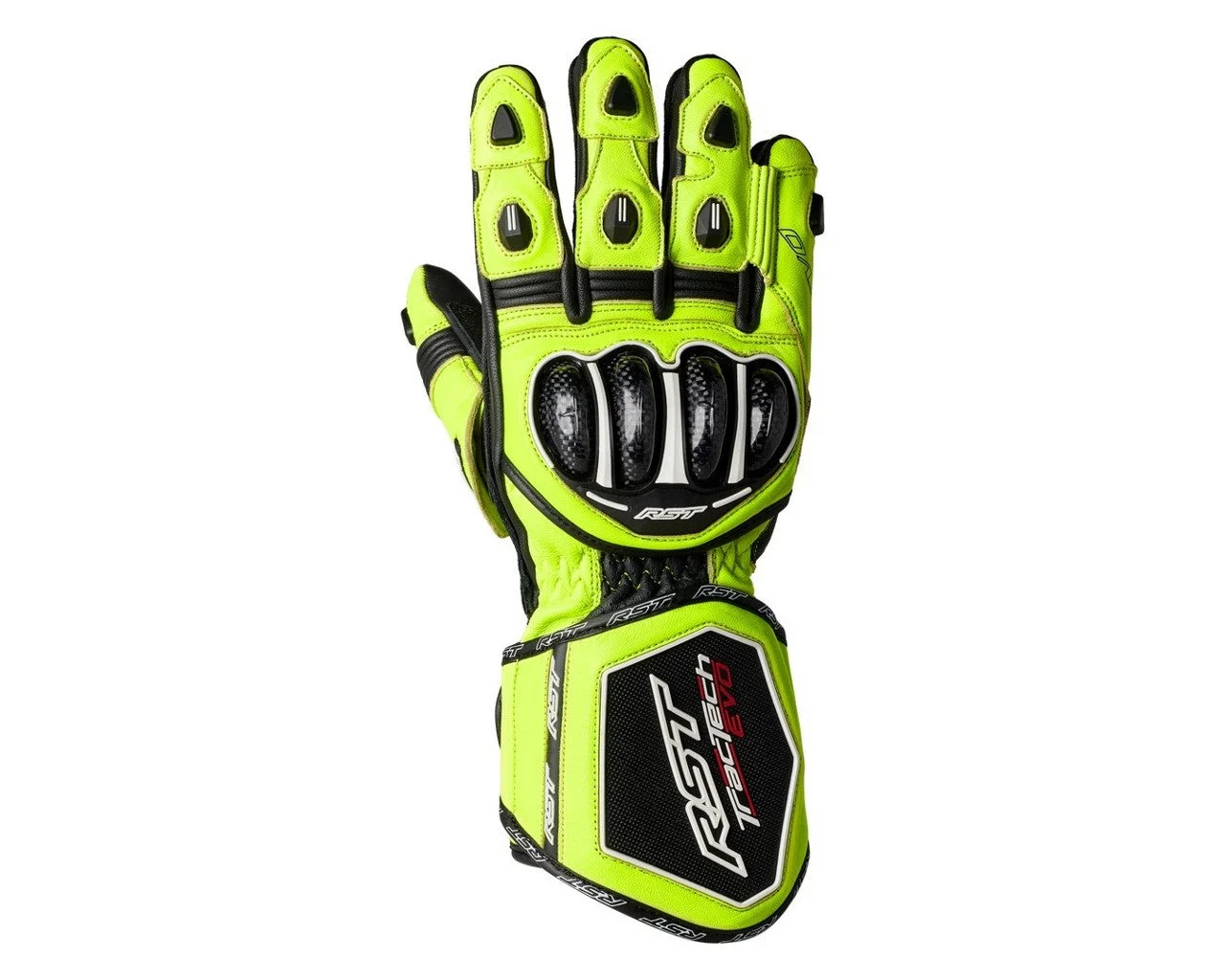 RST Tractech EVO 4 Leather Sport Motorcycle Gloves H-Viz