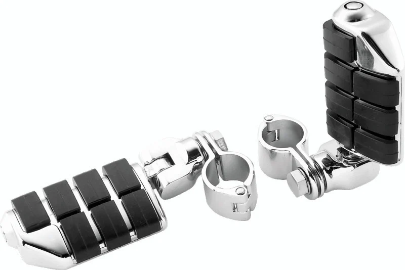 Kuryakyn Dually ISO Pegs With 1-1/4inch Clamp Chrome (Pair) - 7992