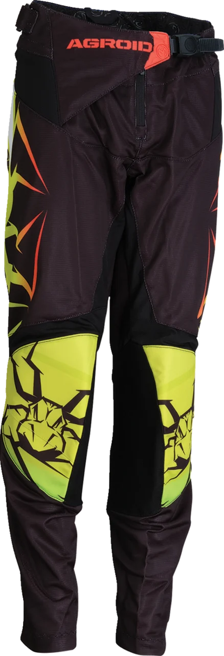 Moose Offroad Youth Agroid Mesh Pants - Hi-Viz / Black - 18