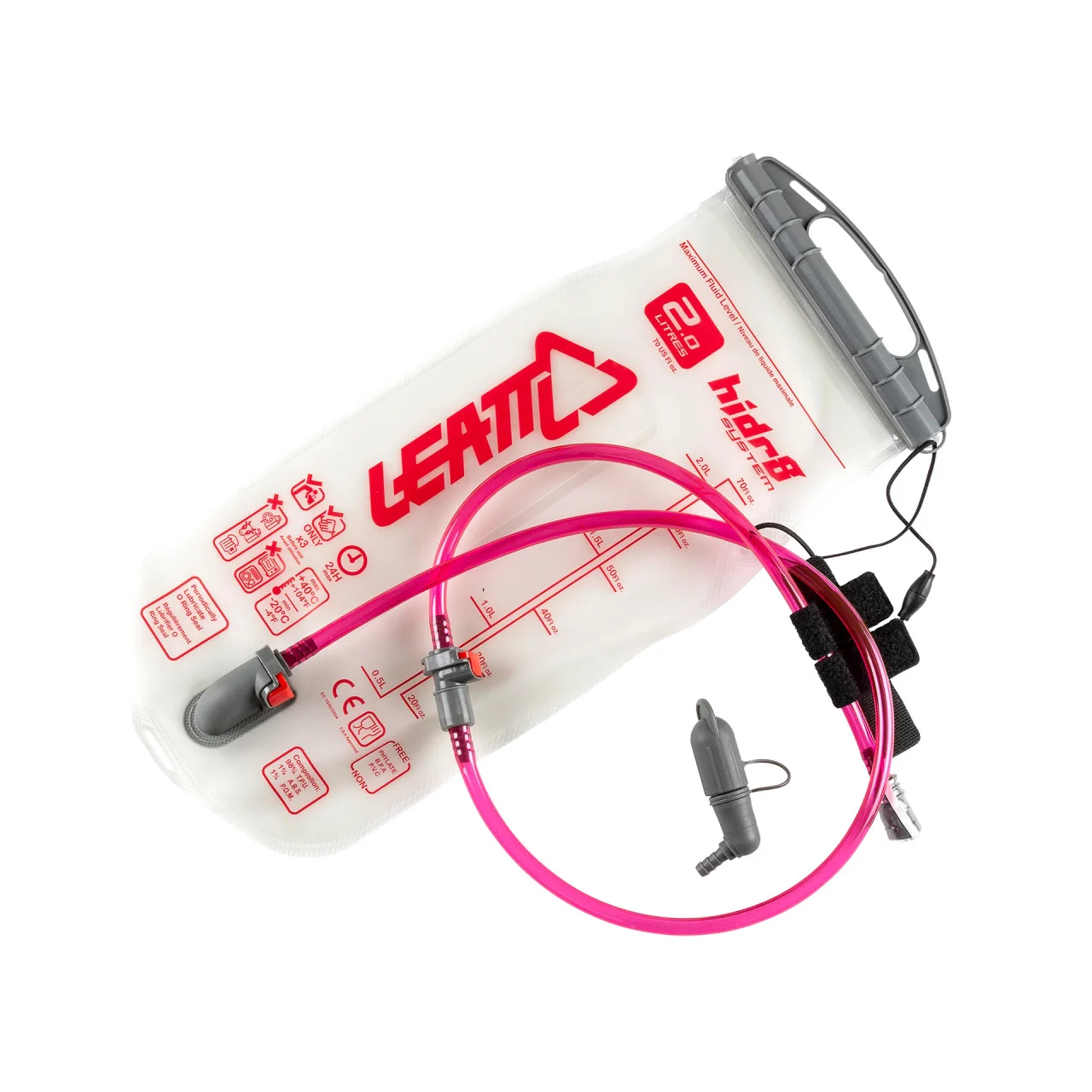 Leatt Bladder Flat CleanTech 2L (70oz) with Tube and Bite Valve