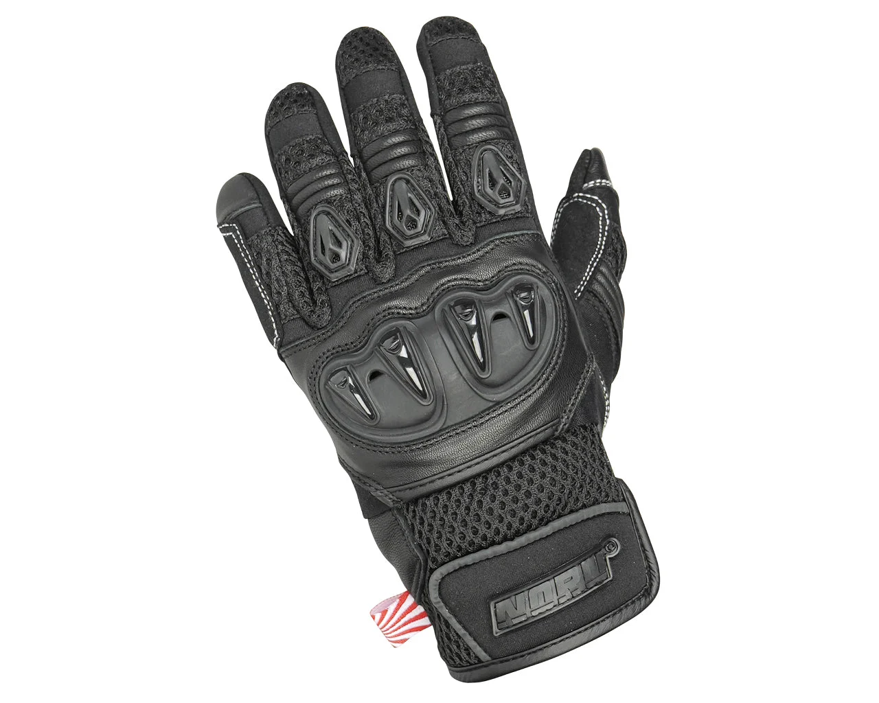 Noru Women's Kiryu Mesh Motorcycle Gloves Black