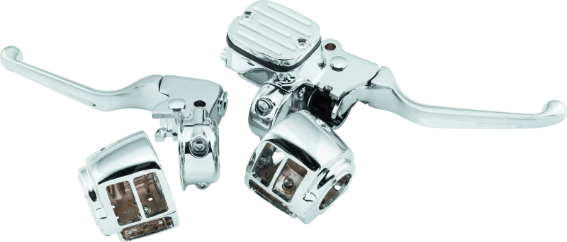 Bikers Choice 96-06 Big Twin 96-03XL With 9/16 Bore Master Cylinder Chrome Handlebar Control Kit - 488730