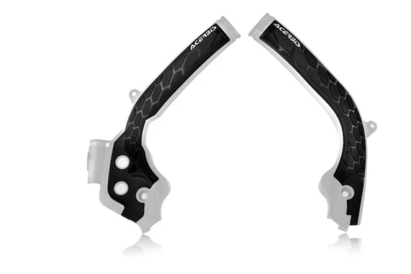 Acerbis 16-19 KTM 125-450 SX/SX-F/XC-F/XC/XC-W/EXC-F/ Husq Frame Guards- X-Grip - White/Black - 2449531035