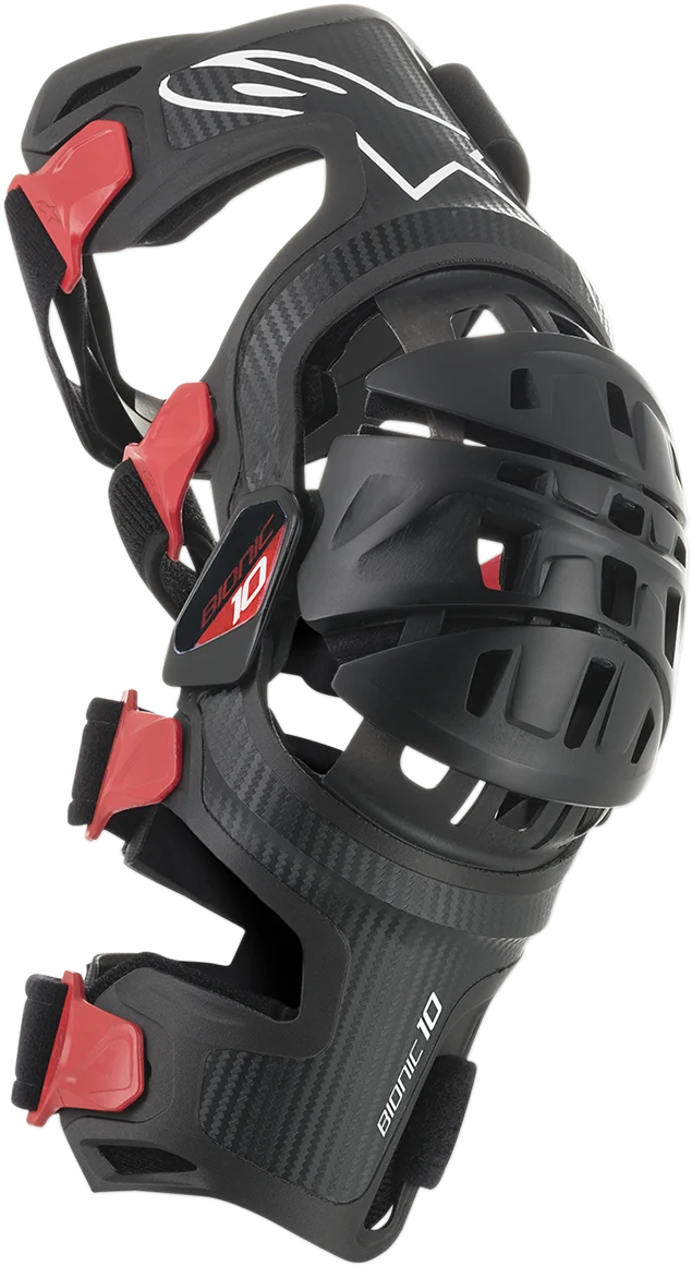 Alpinestars Bionic-10 Carbon Left Knee Brace Set - Black - Medium