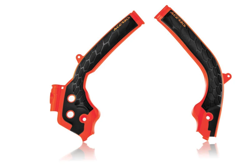 Acerbis 16-19 KTM 125-450 SX/SX-F/XC-F/XC/ XC-W/EXC-F/ 17-19 Husq Frame Guard X Grip - Orange/Blk - 2449535225