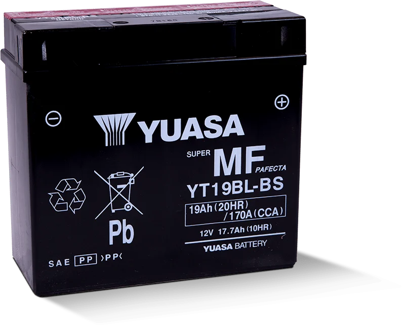 Yuasa YT19BL-BS Maintenance Free AGM 12-Volt Battery w/Bottle - YUAM6219BL
