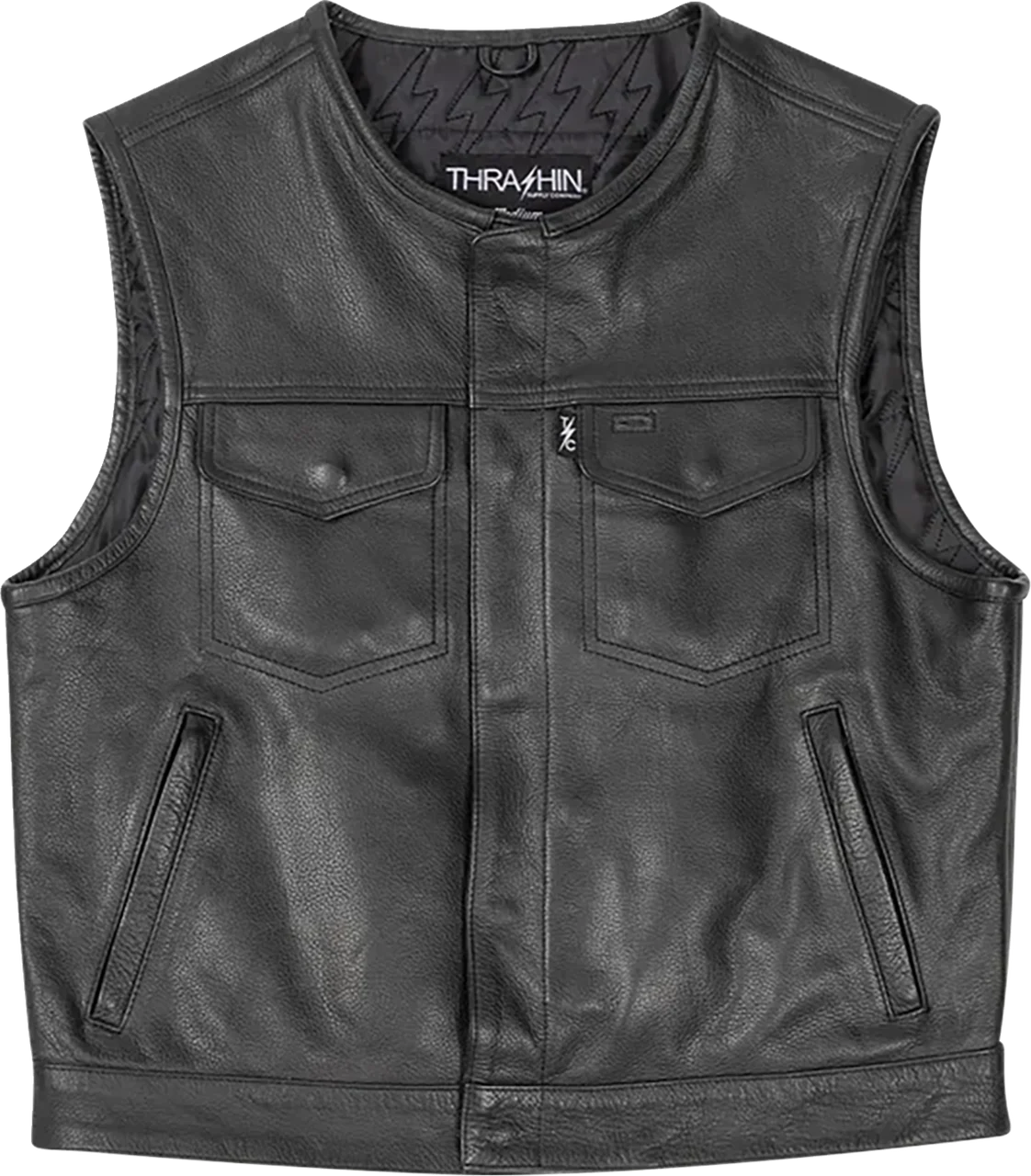Thrashin Supply Co. Encinal Leather Shorty Riding Vest