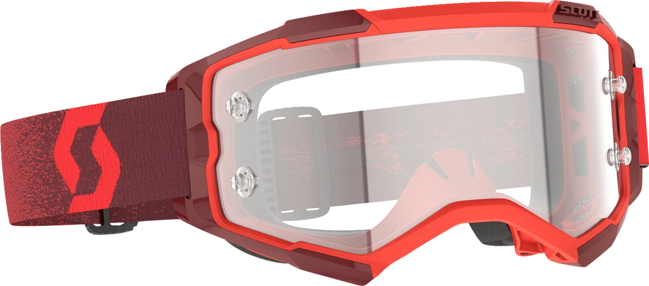 Scott Fury Goggles - Red with Clear Works Lens