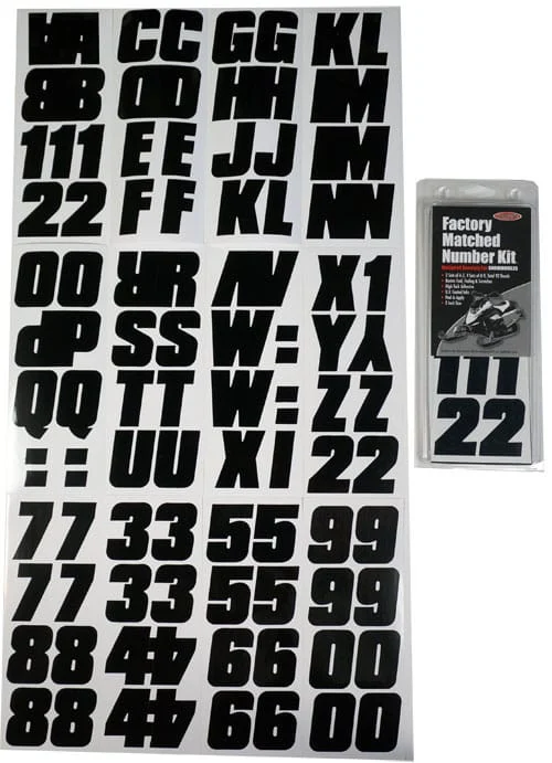 Hardline Snowmobile Lettering Registration Kit 2 in. - 500