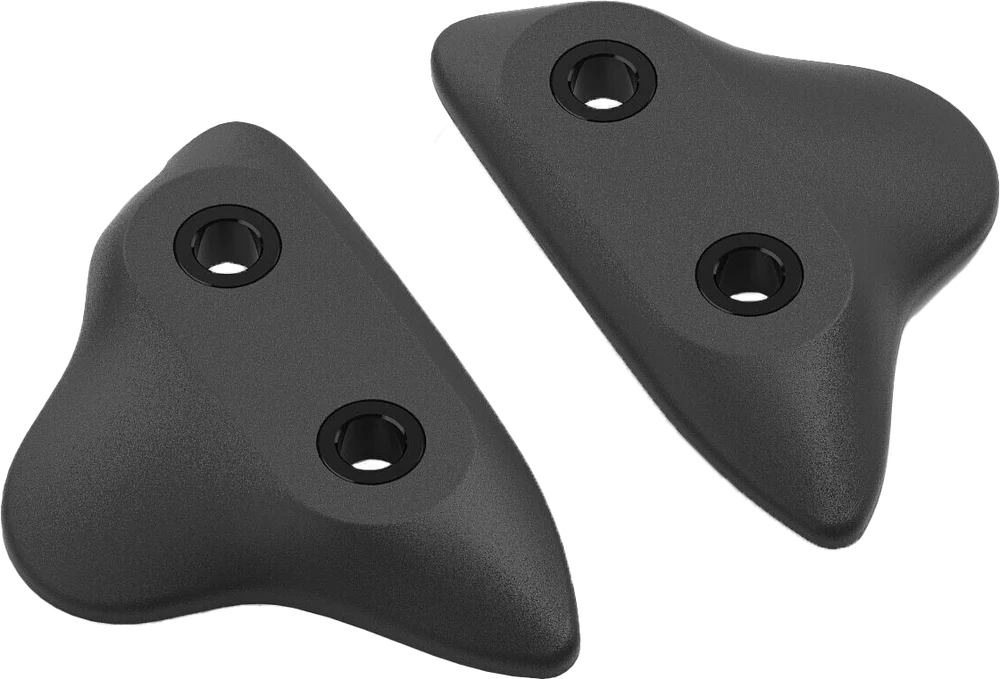 Rizoma Block Off Plates Mirror - Black - Pair - Fits: Yamaha