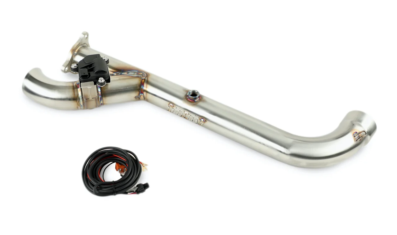 Trinity Side Piece Header Pipe with Electronic Cutout - Polaris RZR XP Turbo, Turbo S