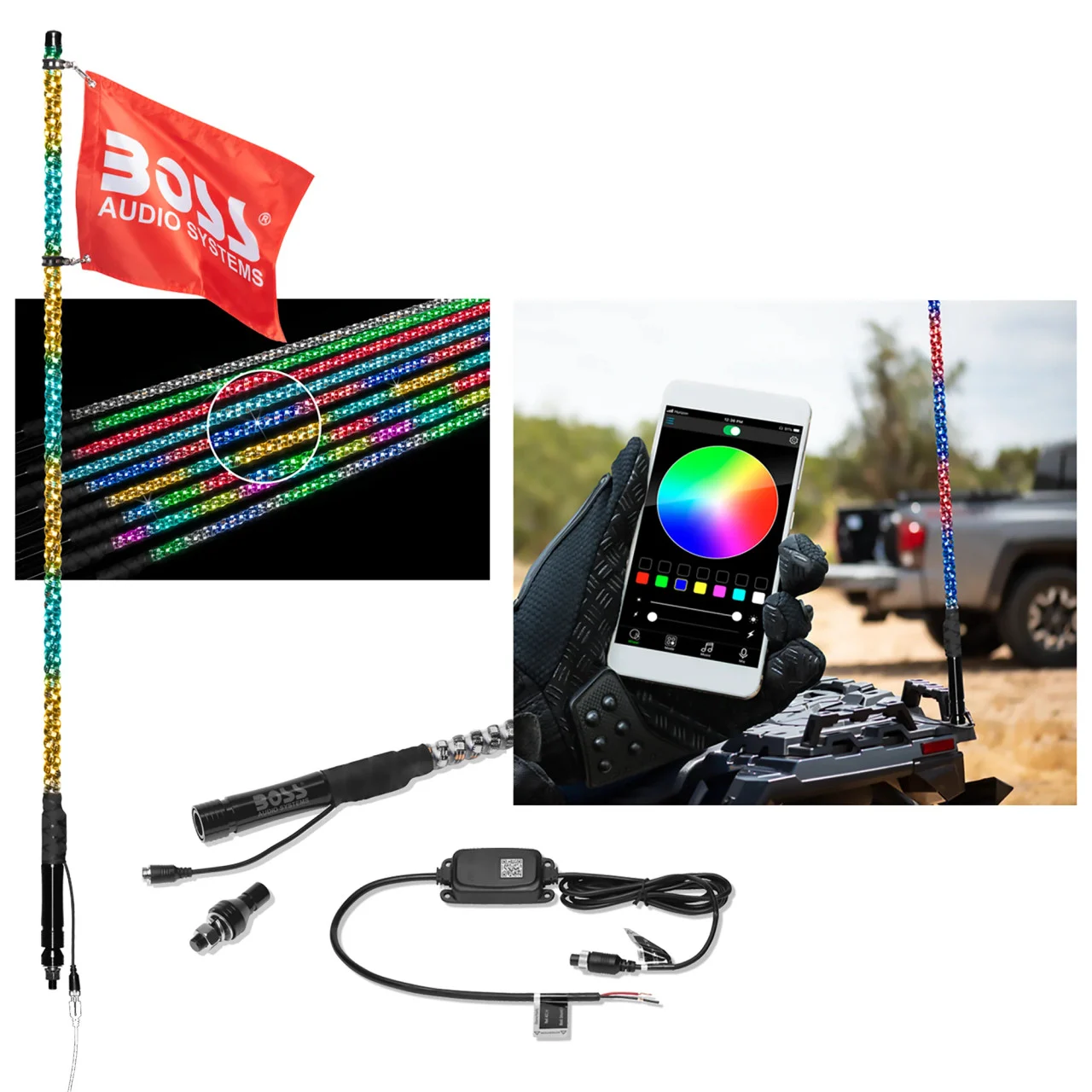 Boss Audio Systems XP4 48in IP67 ATV LED Whip