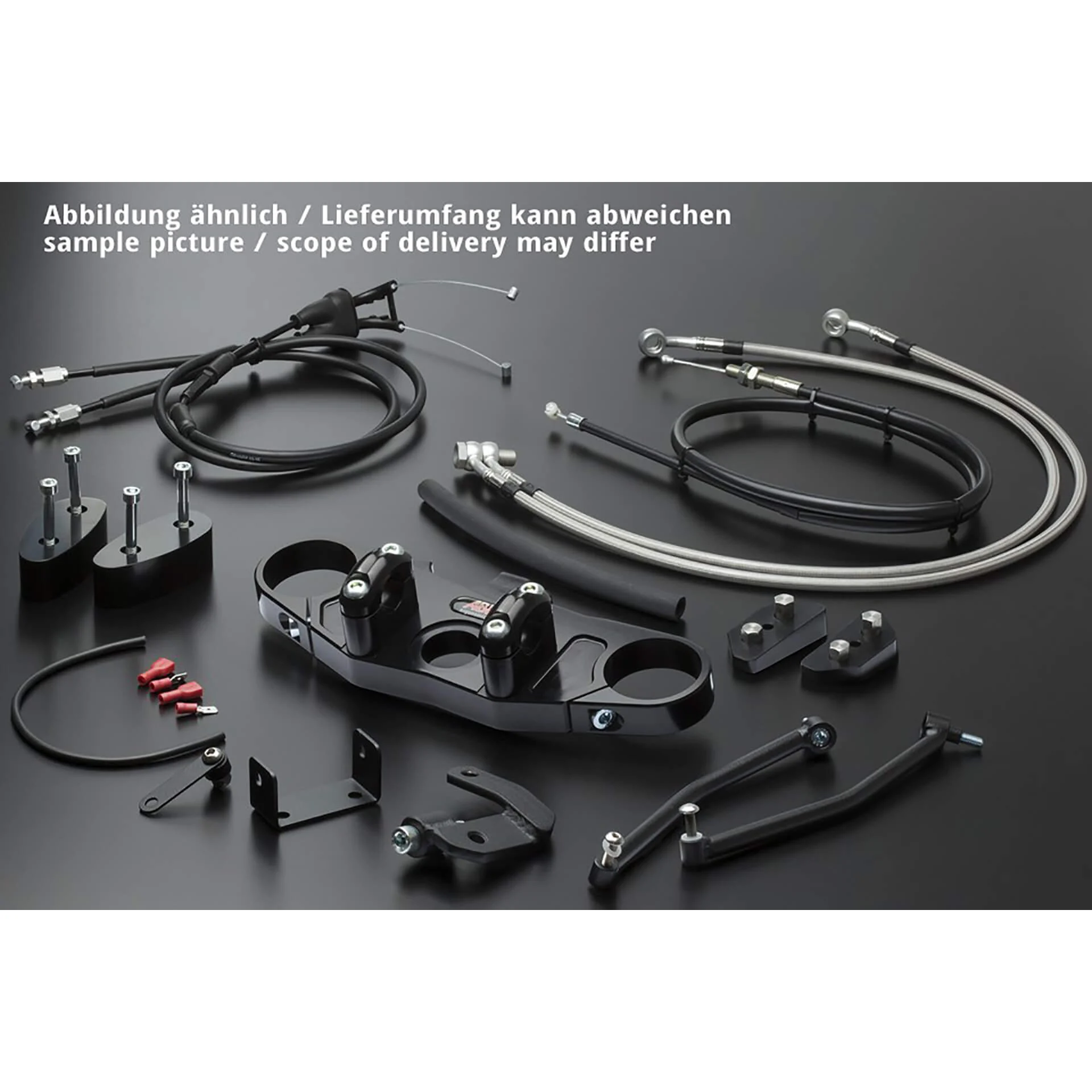 ABM Superbike Kit ZX-10 R, 06 - 07, schwarz , Fittinge in schwarz/silber