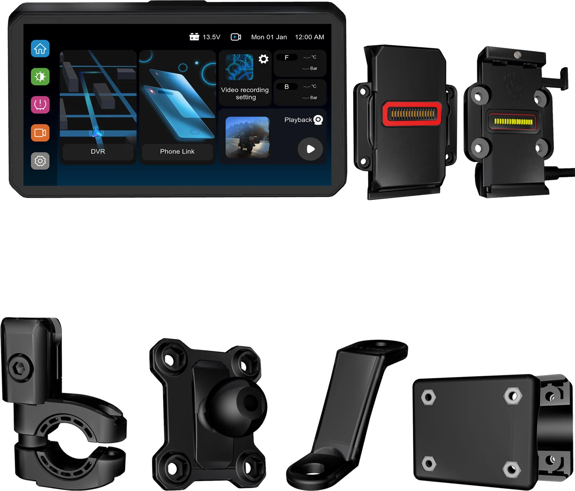 AlienRider M2-QR Bundle 5 Motorcycle Multimedia System
