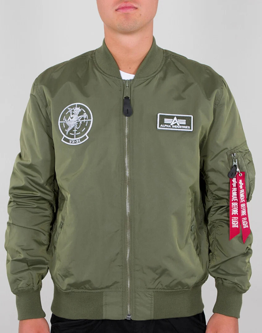 Alpha Industries MA-1 TT Glow In The Dark Jacket Military Green