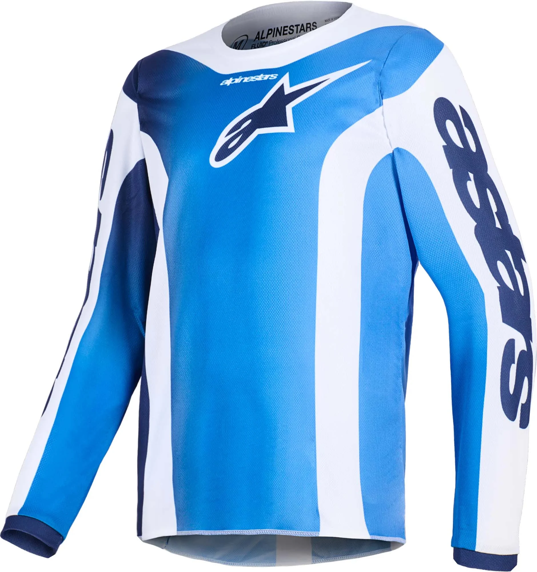 Alpinestars Fluid Portl Youth Motocross Jersey blue/white