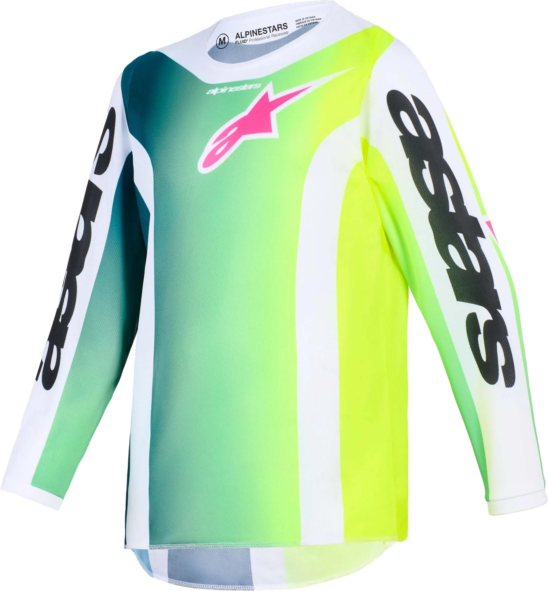 Alpinestars Fluid Portl Youth Motocross Jersey green/white/black
