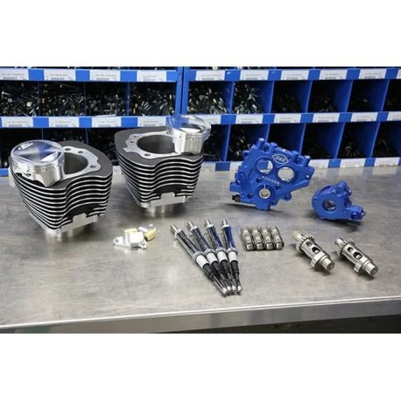 S&S Cycle 99-06 BT 100in Power Package - Wrinkle Black - 330-0664