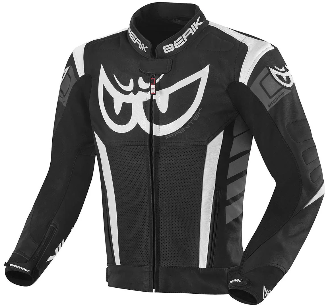 Berik Zakura Motorcycle Leather Jacket black/white/grey