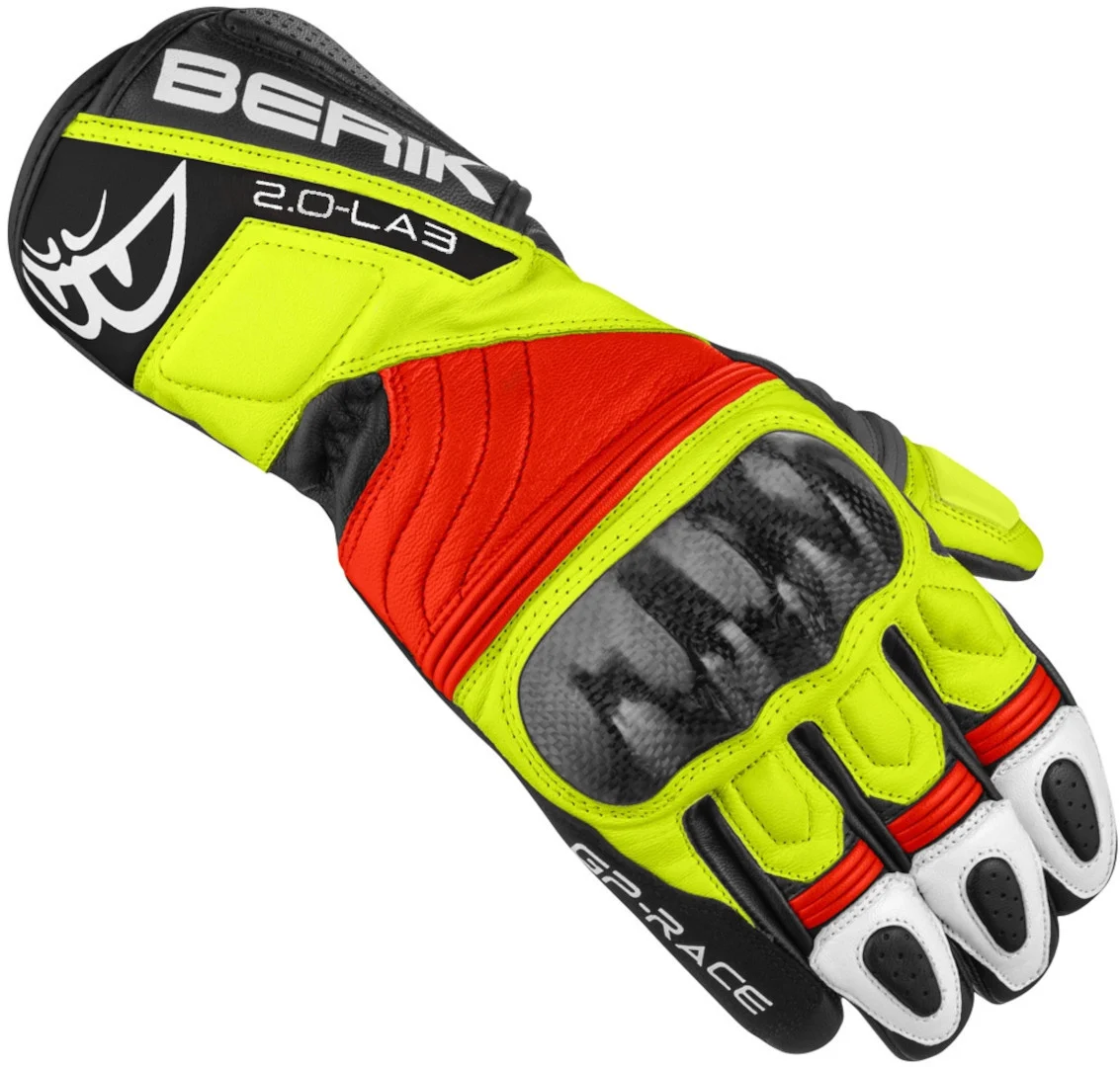 Berik Zoldar Motorcycle Gloves black/red/yellow