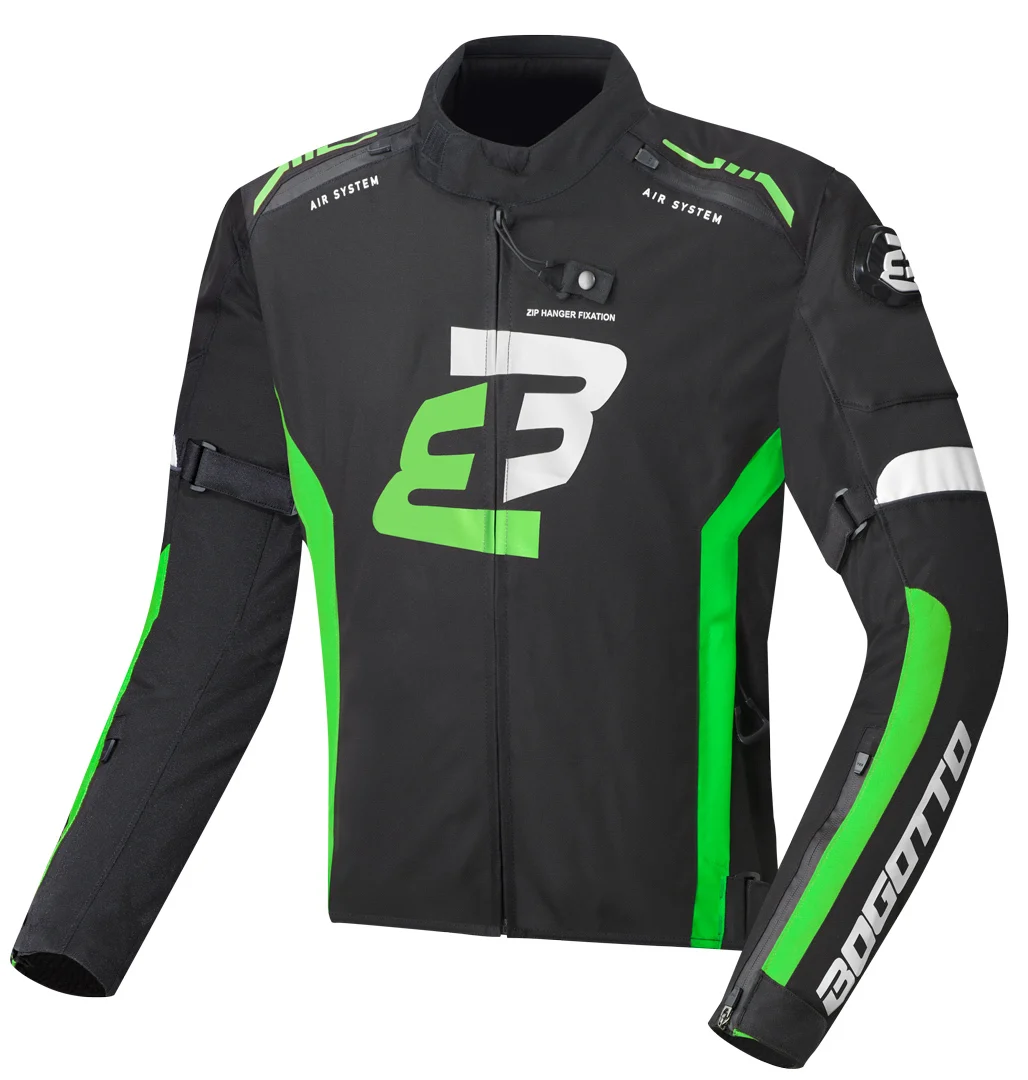 Bogotto GPX waterproof Motorcycle Textile Jacket black/green