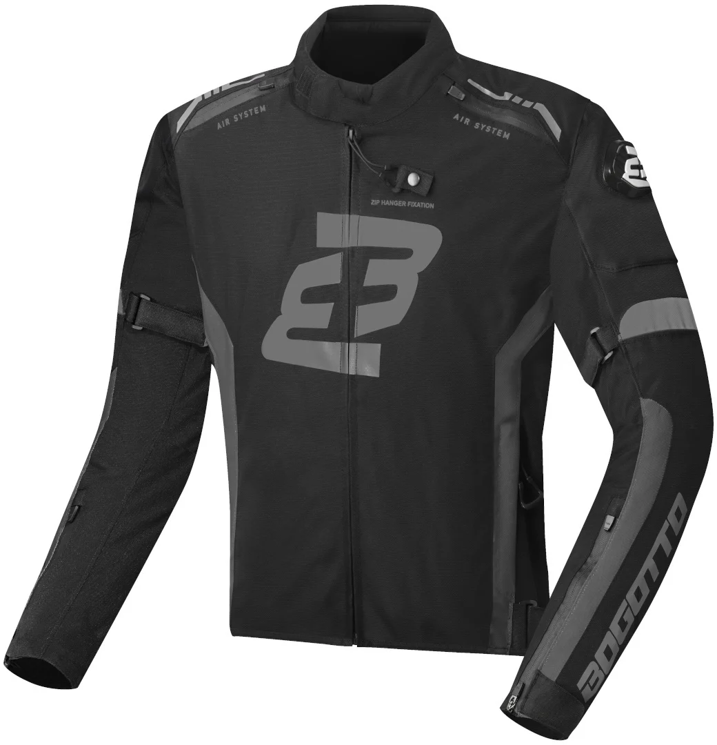 Bogotto GPX waterproof Motorcycle Textile Jacket black/grey