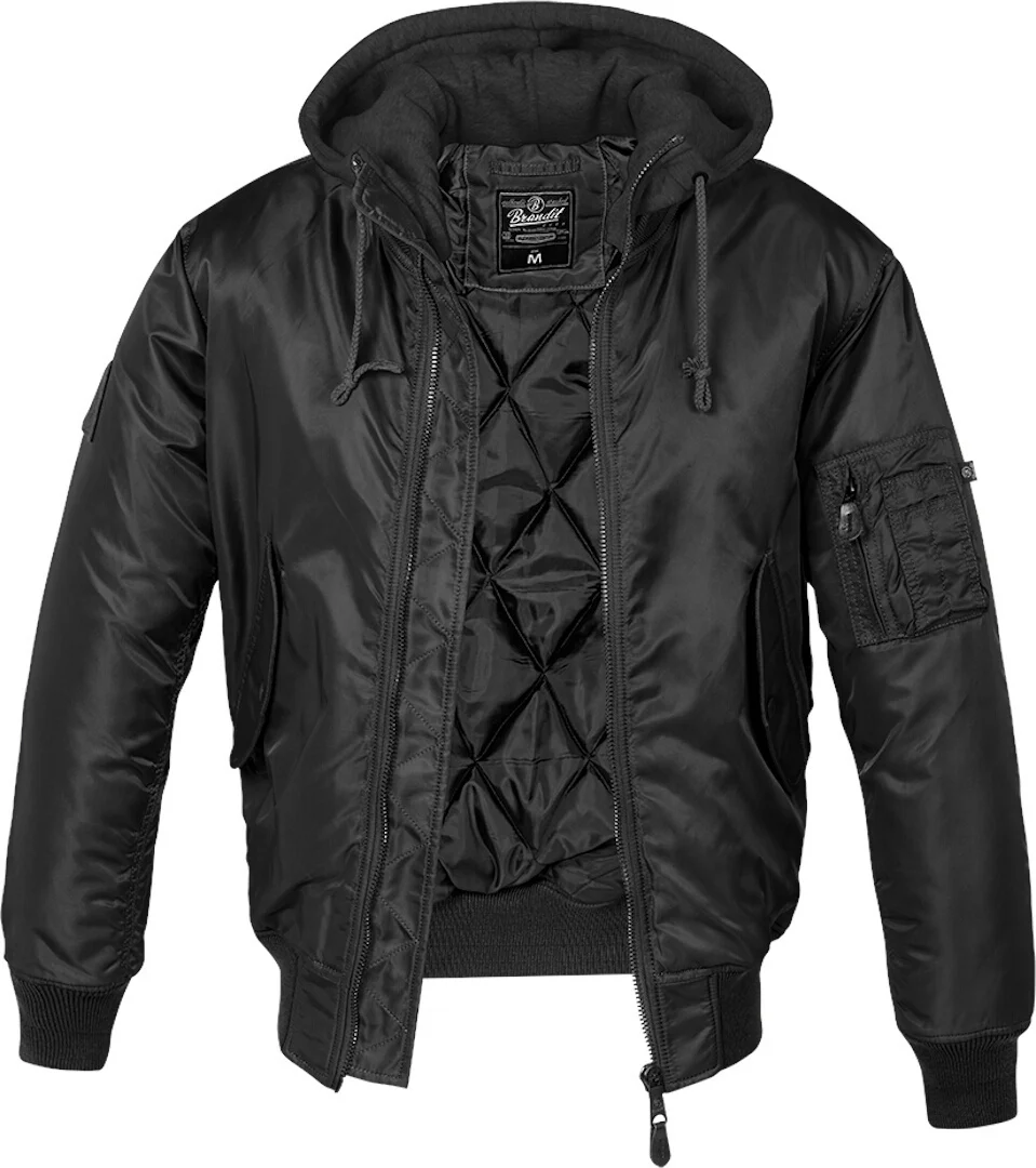 Brandit MA1 Sweat Hooded Jacket black