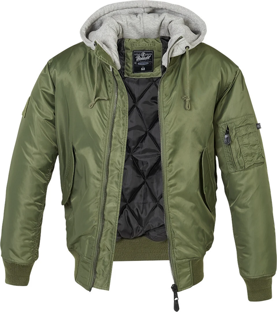 Brandit MA1 Sweat Hooded Jacket olive