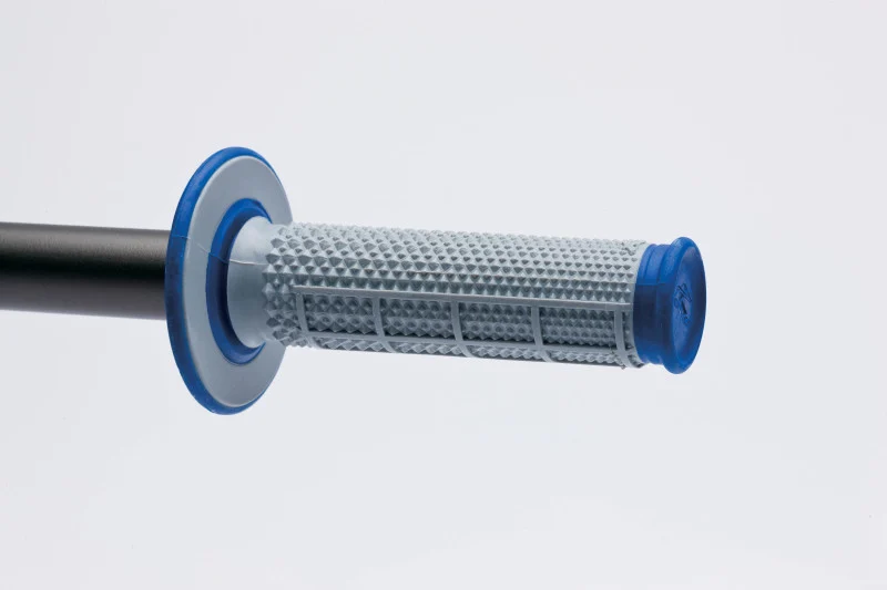 Renthal MX Dual Compound Grips Tapered 1/2 Waffle - Grey/ Blue - G162