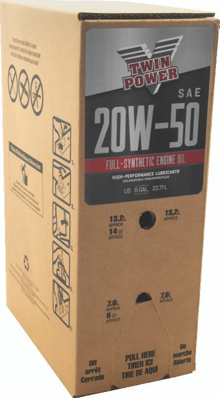 Twin Power 20W50 Synthetic Oil 6 Gallon Bag In Box - 539027