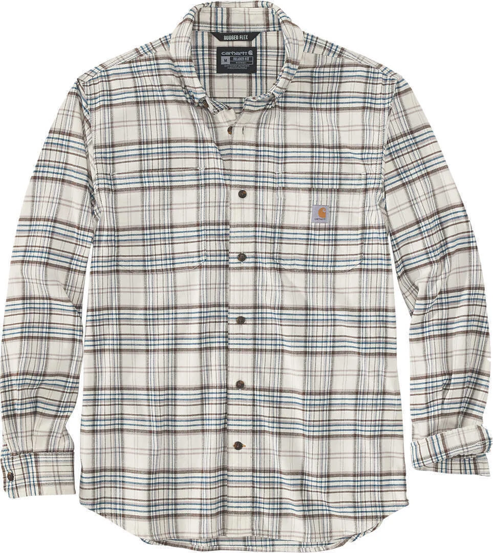 Carhartt Midweight Flannel Plaid Shirt Cream