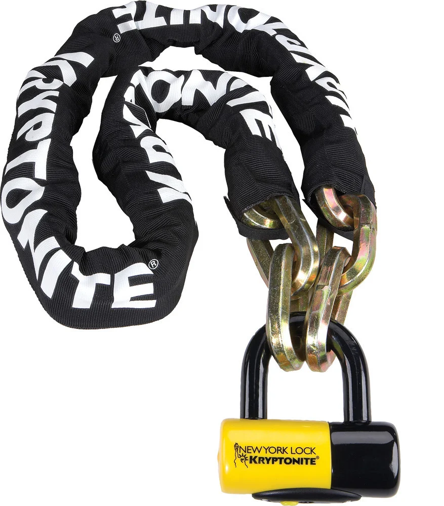 Kryptonite New York FAGHETTABOUDIT Chain/Disc Lock - 5ft - Black/Yellow