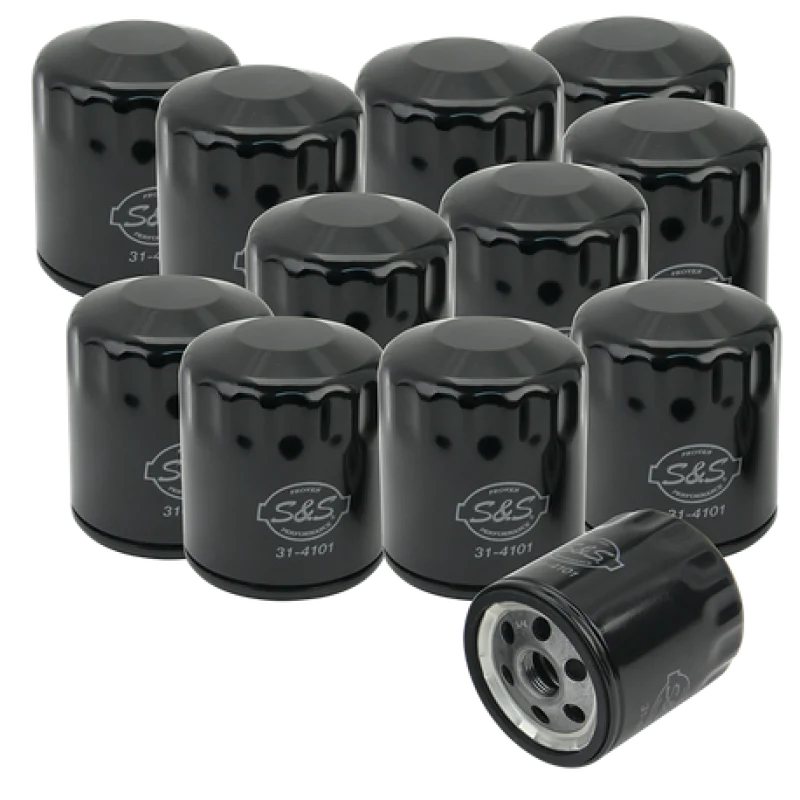 S&S Cycle Sportster/Evolution Models Black Oil Filters - 12 Pack - 310-0239