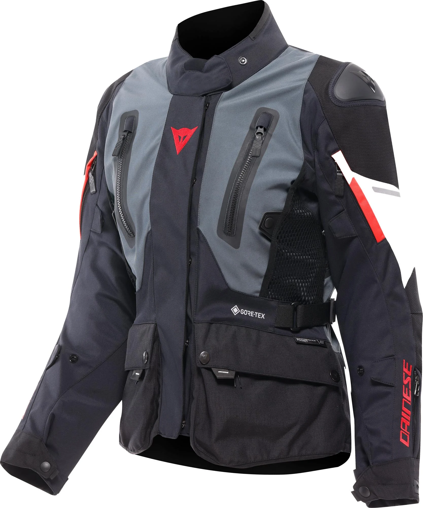 Dainese Carve Master 4 Gore-Tex waterproof Ladies Motorcycle Jacket black/grey/red