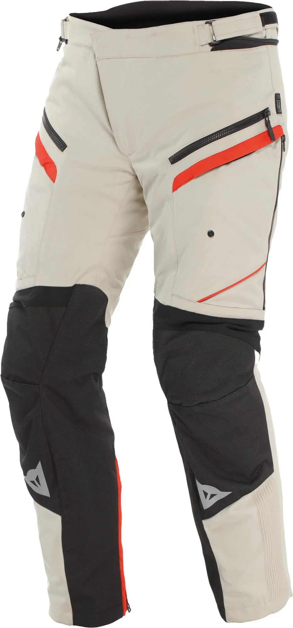 Dainese Gullfoss D-Dry waterproof Motorcycle Textile Pants white/red