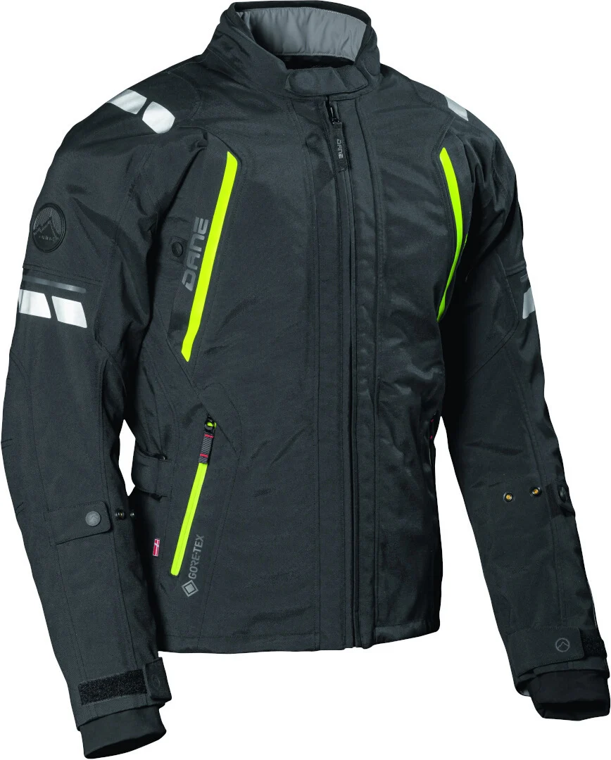 DANE Elling waterproof Motorcycle Textile Jacket black/yellow