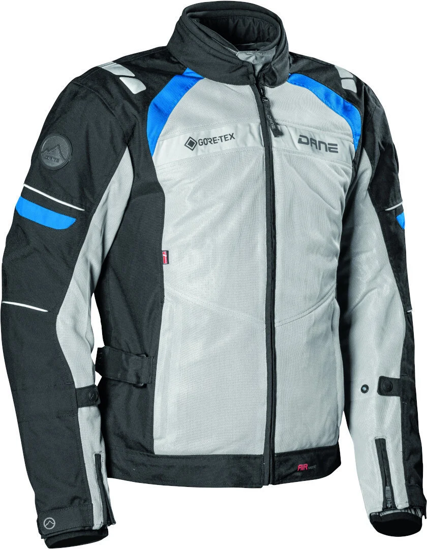 DANE Riva GTX waterproof Motorcycle Textile Jacket black/grey/blue
