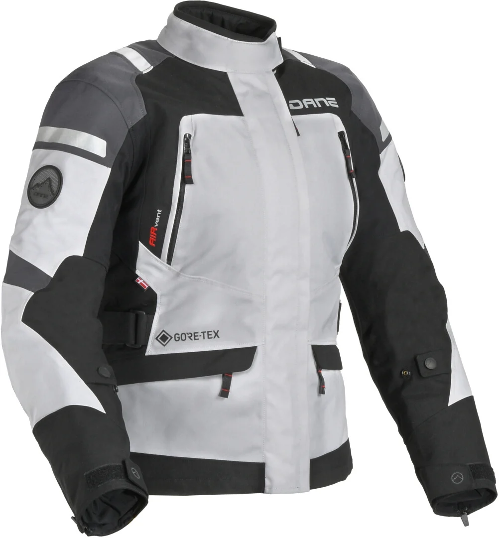 DANE Valby waterproof Ladies Motorcycle Textile Jacket light grey/black