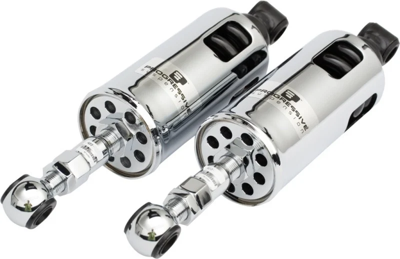 Progressive 89-99 Harley Softail 422 Series Shocks - Chrome - 422-4035C