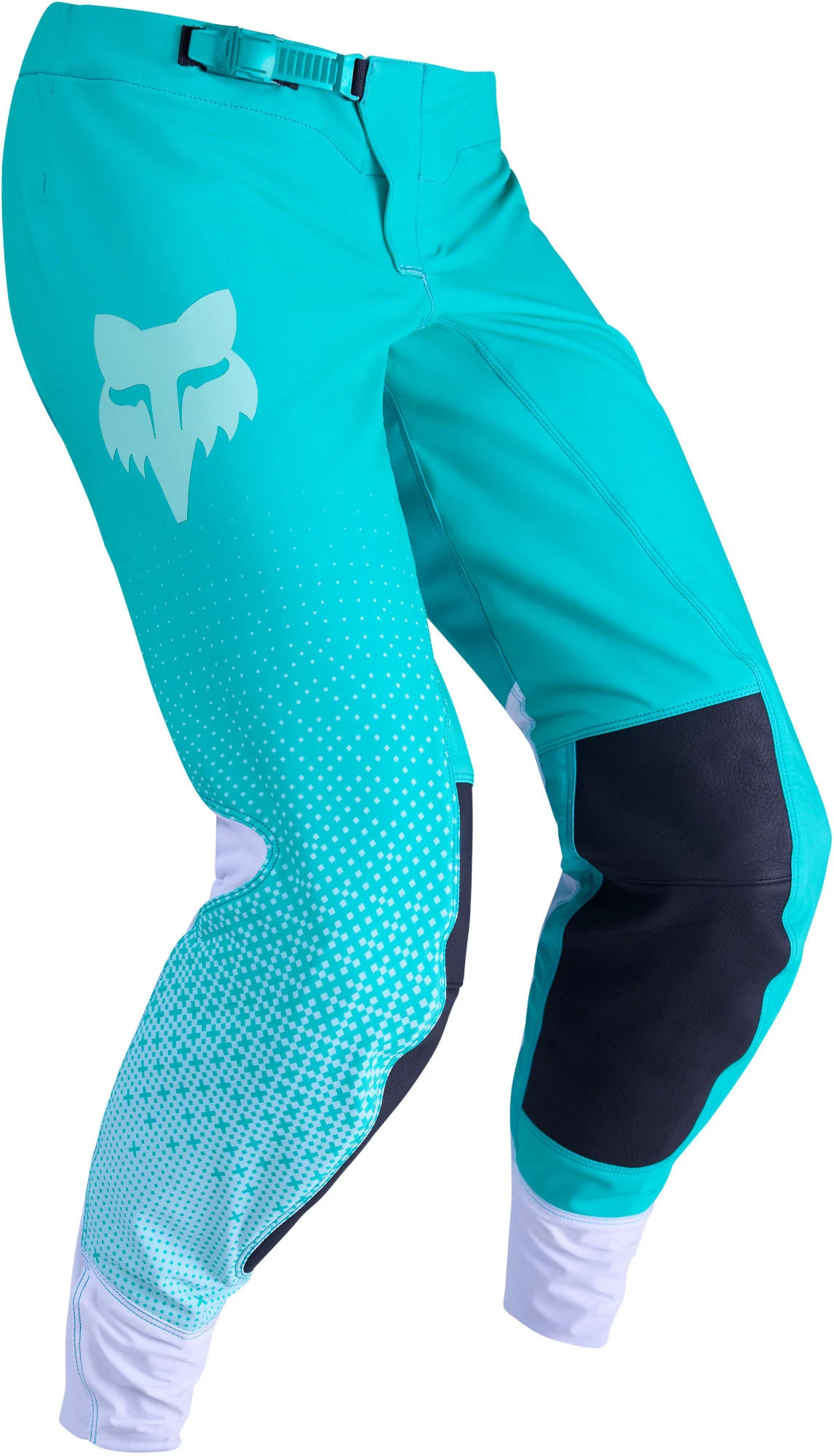 FOX Flexair Fracture Ladies Motocross Pants white/turquoise/black