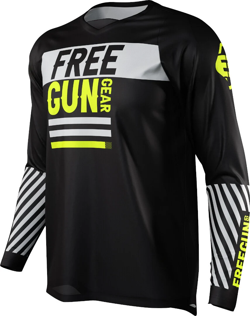 Freegun Devo Danger Motocross Jersey  black/white/yellow
