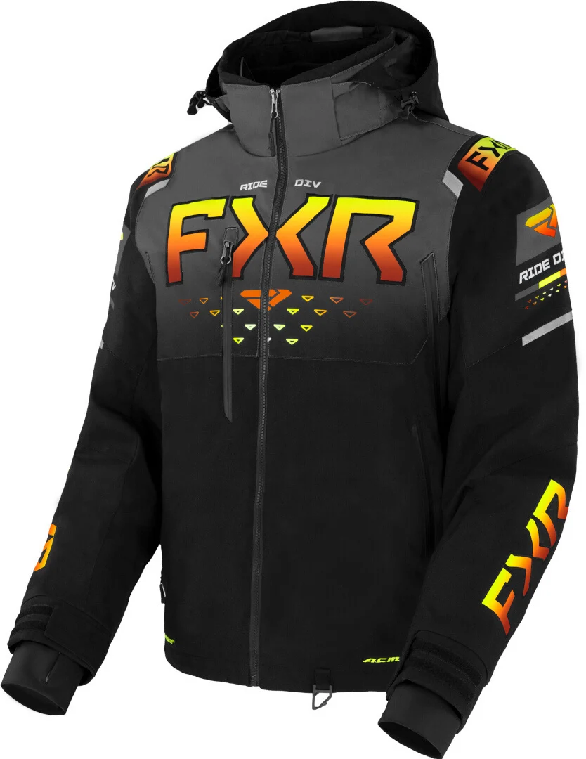 FXR Helium X 2-in-1 2023 Snowmobile Jacket black/grey/orange
