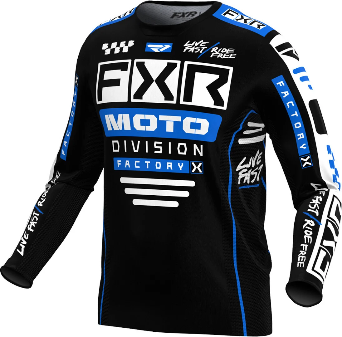FXR Podium Gladiator 2024 Motocross Jersey black/blue/white