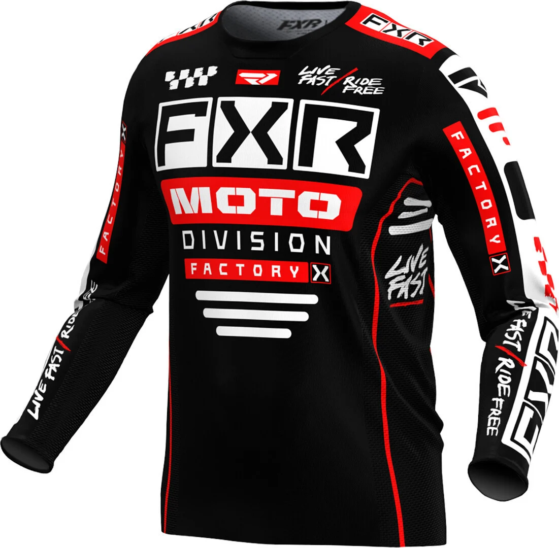 FXR Podium Gladiator 2024 Motocross Jersey black/white/red